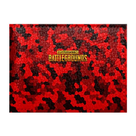 Обложка для студенческого билета с принтом PUBG Red Military в Курске, натуральная кожа | Размер: 11*8 см; Печать на всей внешней стороне | battle royal | playerunknowns battlegrounds | pubg | пабг | пубг