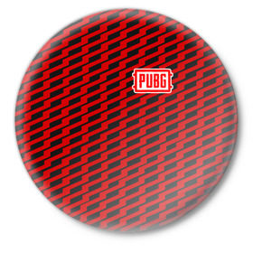 Значок с принтом PUBG Red Line в Курске,  металл | круглая форма, металлическая застежка в виде булавки | playerunknowns battlegrounds | pubg | шутеры