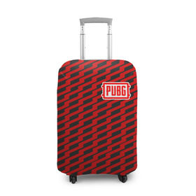 Чехол для чемодана 3D с принтом PUBG Red Line в Курске, 86% полиэфир, 14% спандекс | двустороннее нанесение принта, прорези для ручек и колес | playerunknowns battlegrounds | pubg | шутеры