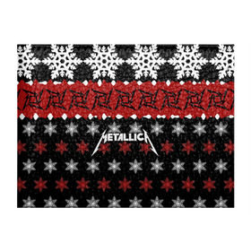 Обложка для студенческого билета с принтом Metallica в Курске, натуральная кожа | Размер: 11*8 см; Печать на всей внешней стороне | Тематика изображения на принте: metallica | джеймс хэтфилд | кирк хэмметт | ларс ульрих | метал | металика | металлика | новогодний | новый год | роберт трухильо | рождество | рок | снежинки | трэш | трэшметал | хард | хардрок | хеви