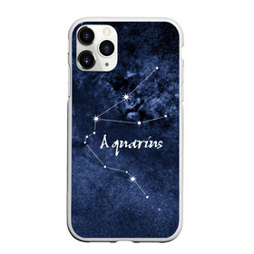 Чехол для iPhone 11 Pro матовый с принтом Водолей (Aquarius) в Курске, Силикон |  | aquarius | водолей | звезды | знаки зодиака | космос | созвездие