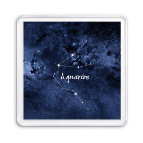 Магнит 55*55 с принтом Водолей (Aquarius) в Курске, Пластик | Размер: 65*65 мм; Размер печати: 55*55 мм | aquarius | водолей | звезды | знаки зодиака | космос | созвездие