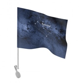 Флаг для автомобиля с принтом Близнецы (Gemini) в Курске, 100% полиэстер | Размер: 30*21 см | gemini | близнецы | звезды | знаки зодиака | космос | созвездие