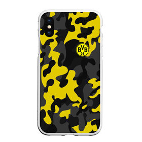 Чехол для iPhone XS Max матовый с принтом Borussia 2018 Military Sport в Курске, Силикон | Область печати: задняя сторона чехла, без боковых панелей | боруссия | дортмунд