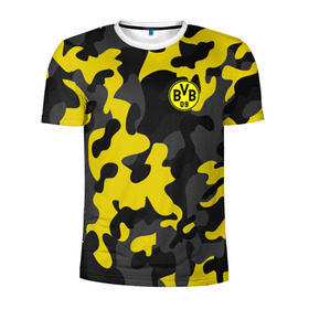 Мужская футболка 3D спортивная с принтом Borussia 2018 Military Sport в Курске, 100% полиэстер с улучшенными характеристиками | приталенный силуэт, круглая горловина, широкие плечи, сужается к линии бедра | боруссия | дортмунд