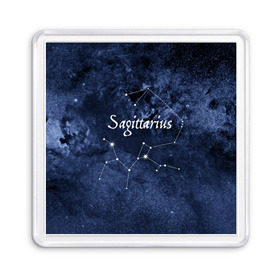 Магнит 55*55 с принтом Стрелец(Sagittarius) в Курске, Пластик | Размер: 65*65 мм; Размер печати: 55*55 мм | sagittarius | звезды | знаки зодиака | космос | созвездие | стрелец