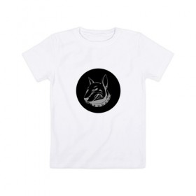 Детская футболка хлопок с принтом Собакен в Курске, 100% хлопок | круглый вырез горловины, полуприлегающий силуэт, длина до линии бедер | 