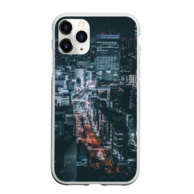 Чехол для iPhone 11 Pro Max матовый с принтом Мегаполис в Курске, Силикон |  | город | мегаполис | ночной | огни