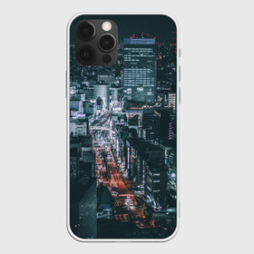 Чехол для iPhone 12 Pro Max с принтом Мегаполис в Курске, Силикон |  | город | мегаполис | ночной | огни