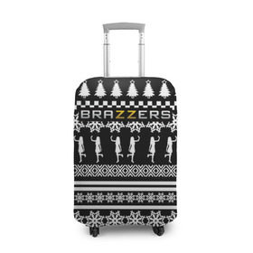Чехол для чемодана 3D с принтом Brazzers Новогодний в Курске, 86% полиэфир, 14% спандекс | двустороннее нанесение принта, прорези для ручек и колес | brand | brazzers | fake taxi | faketaxi | hub | mode | new year | playboy | бразерс | бренд | мода | новогодний | новогодний brazzers | новогодний браззерс | новый год | фейк такси
