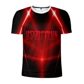 Мужская футболка 3D спортивная с принтом Led Zeppelin в Курске, 100% полиэстер с улучшенными характеристиками | приталенный силуэт, круглая горловина, широкие плечи, сужается к линии бедра | 