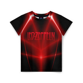 Детская футболка 3D с принтом Led Zeppelin в Курске, 100% гипоаллергенный полиэфир | прямой крой, круглый вырез горловины, длина до линии бедер, чуть спущенное плечо, ткань немного тянется | Тематика изображения на принте: 