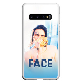 Чехол для Samsung Galaxy S10 с принтом Face and Burger в Курске, Силикон | Область печати: задняя сторона чехла, без боковых панелей | face