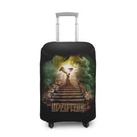 Чехол для чемодана 3D с принтом Led Zeppelin в Курске, 86% полиэфир, 14% спандекс | двустороннее нанесение принта, прорези для ручек и колес | led zeppelin | джимми пейдж | джон генри бонэм | джон пол джонс | лед зеппелин | роберт плант