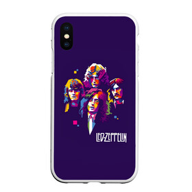 Чехол для iPhone XS Max матовый с принтом Led Zeppelin в Курске, Силикон | Область печати: задняя сторона чехла, без боковых панелей | Тематика изображения на принте: led zeppelin | джимми пейдж | джон генри бонэм | джон пол джонс | лед зеппелин | роберт плант