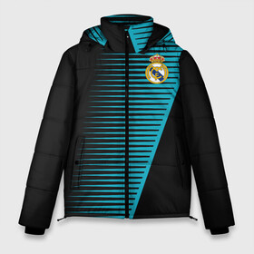 Мужская зимняя куртка 3D с принтом Real Madrid Creative uniform в Курске, верх — 100% полиэстер; подкладка — 100% полиэстер; утеплитель — 100% полиэстер | длина ниже бедра, свободный силуэт Оверсайз. Есть воротник-стойка, отстегивающийся капюшон и ветрозащитная планка. 

Боковые карманы с листочкой на кнопках и внутренний карман на молнии. | fc | real madrid | реал мадрид | спорт | спортивные | фк | футбол | футбольный клуб