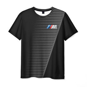 Мужская футболка 3D с принтом BMW 2018 Grey Colors Lines в Курске, 100% полиэфир | прямой крой, круглый вырез горловины, длина до линии бедер | bmw | автомобильные | бмв | машины