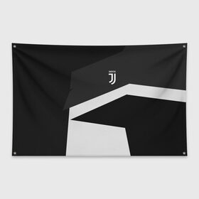Флаг-баннер с принтом Juventus 2018 Geometry Sport в Курске, 100% полиэстер | размер 67 х 109 см, плотность ткани — 95 г/м2; по краям флага есть четыре люверса для крепления | fc | juventus | спорт | спортивные | фк | футбол | футбольный клуб | ювентус