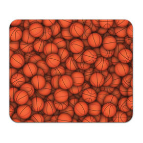 Коврик прямоугольный с принтом Баскетбольные мячи в Курске, натуральный каучук | размер 230 х 185 мм; запечатка лицевой стороны | basketball | баскетбол | мяч | мячик | оранжевый | паттерн | спорт | текстура
