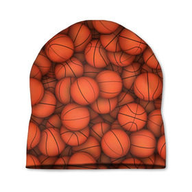 Шапка 3D с принтом Баскетбольные мячи в Курске, 100% полиэстер | универсальный размер, печать по всей поверхности изделия | basketball | баскетбол | мяч | мячик | оранжевый | паттерн | спорт | текстура