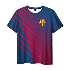 Мужская футболка 3D с принтом FC Barca 2018 Creative uniform в Курске, 100% полиэфир | прямой крой, круглый вырез горловины, длина до линии бедер | Тематика изображения на принте: 
