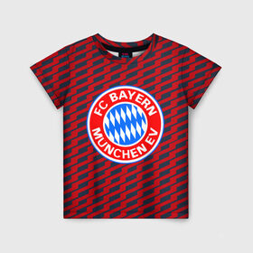 Детская футболка 3D с принтом FC Bayern 2018 Creative в Курске, 100% гипоаллергенный полиэфир | прямой крой, круглый вырез горловины, длина до линии бедер, чуть спущенное плечо, ткань немного тянется | bayern | fc | бавария | спорт | спортивные | фк | футбол | футбольный клуб