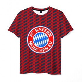 Мужская футболка 3D с принтом FC Bayern 2018 Creative в Курске, 100% полиэфир | прямой крой, круглый вырез горловины, длина до линии бедер | bayern | fc | бавария | спорт | спортивные | фк | футбол | футбольный клуб