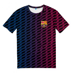 Мужская футболка 3D с принтом FC Barca 2018 Creative uniform в Курске, 100% полиэфир | прямой крой, круглый вырез горловины, длина до линии бедер | fc | fc barcelona | fcb | барселона | спорт | спортивные | фк | футбол | футбольный клуб