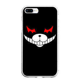 Чехол для iPhone 7Plus/8 Plus матовый с принтом Monokuma Black в Курске, Силикон | Область печати: задняя сторона чехла, без боковых панелей | danganronpa | monokuma | данганронпа | монокума