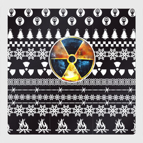 Магнитный плакат 3Х3 с принтом S.T.A.L.K.E.R ЯДЕРНАЯ ЗИМА | СТАЛКЕР в Курске, Полимерный материал с магнитным слоем | 9 деталей размером 9*9 см | stalker | зима | новогодние | новый год | радиация | сталкер | чернобыль