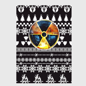 Скетчбук с принтом S T A L K E R Ядерная Зима в Курске, 100% бумага
 | 48 листов, плотность листов — 100 г/м2, плотность картонной обложки — 250 г/м2. Листы скреплены сверху удобной пружинной спиралью | stalker | зима | новогодние | новый год | радиация | сталкер | чернобыль