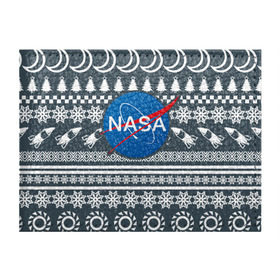 Обложка для студенческого билета с принтом Свитер NASA в Курске, натуральная кожа | Размер: 11*8 см; Печать на всей внешней стороне | nasa | космос | логотип | наса | ракета