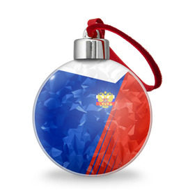 Ёлочный шар с принтом RUSSIA - Tricolor Collection в Курске, Пластик | Диаметр: 77 мм | russia | герб | россия | триколор | флаг