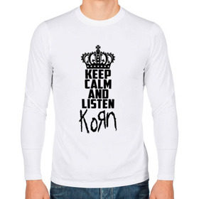 Мужской лонгслив хлопок с принтом Keep calm and listen Korn в Курске, 100% хлопок |  | Тематика изображения на принте: korn | koяn | арвизу | дэвис | корн | коян | лузье | манки | уэлч | филди | филипп | хэд | шаффер