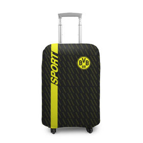 Чехол для чемодана 3D с принтом FC Borussia 2018 Sport в Курске, 86% полиэфир, 14% спандекс | двустороннее нанесение принта, прорези для ручек и колес | боруссия | дортмунд