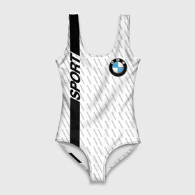 Купальник-боди 3D с принтом BMW 2018 White Sport в Курске, 82% полиэстер, 18% эластан | Круглая горловина, круглый вырез на спине | bmw | автомобильные | бмв | машины