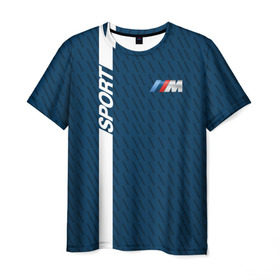 Мужская футболка 3D с принтом BMW 2018 M Sport в Курске, 100% полиэфир | прямой крой, круглый вырез горловины, длина до линии бедер | 
