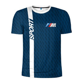 Мужская футболка 3D спортивная с принтом BMW 2018 M Sport в Курске, 100% полиэстер с улучшенными характеристиками | приталенный силуэт, круглая горловина, широкие плечи, сужается к линии бедра | 