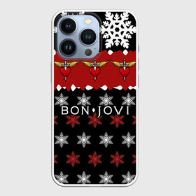 Чехол для iPhone 13 Pro с принтом Праздничный Bon Jovi в Курске,  |  | bon | jovi | бон | группа | джови | новогодний | новый год | праздник | рождество | рок | снежинки