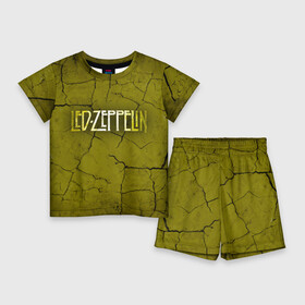 Детский костюм с шортами 3D с принтом Led Zeppelin в Курске,  |  | led zeppelin | группа | джимми пейдж | джон генри бонэм | джон пол джонс | лед зепелен | лед зеппелин | роберт плант | рок