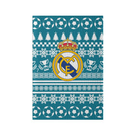 Обложка для паспорта матовая кожа с принтом Ronaldo 7 Новогодний в Курске, натуральная матовая кожа | размер 19,3 х 13,7 см; прозрачные пластиковые крепления | Тематика изображения на принте: fc | real madrid | реал мадрид | спорт | спортивные | фк | футбол | футбольный клуб