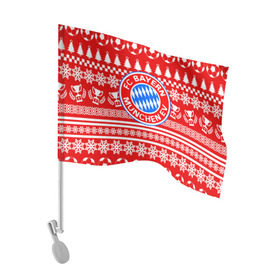 Флаг для автомобиля с принтом БАВАРИЯ Праздничный в Курске, 100% полиэстер | Размер: 30*21 см | bayern | fc | бавария | спорт | фк