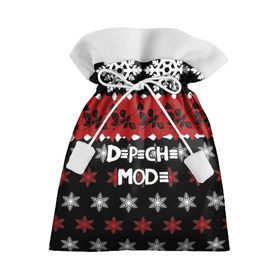 Подарочный 3D мешок с принтом Праздничный Depeche Mode в Курске, 100% полиэстер | Размер: 29*39 см | depeche mode | вестник моды | депеш мод | дэйв гаан | мартин гор | новогодний | новый год | рождество | роза | снежинки | энди флетчер