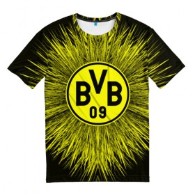 Мужская футболка 3D с принтом FC Borussia 2018 Abstract в Курске, 100% полиэфир | прямой крой, круглый вырез горловины, длина до линии бедер | боруссия | дортмунд