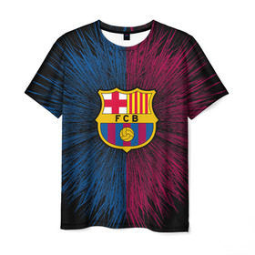 Мужская футболка 3D с принтом FC Barca 2018 Creative uniform в Курске, 100% полиэфир | прямой крой, круглый вырез горловины, длина до линии бедер | fc | fc barcelona | fcb | барселона | спорт | спортивные | фк | футбол | футбольный клуб