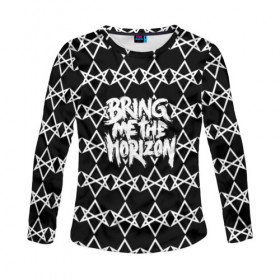 Женский лонгслив 3D с принтом Bring Me the Horizon в Курске, 100% полиэстер | длинные рукава, круглый вырез горловины, полуприлегающий силуэт | bmth | bring me the horizon | альтернативный метал | альтернативный рок | бмтх | бмтш | группа | достань для меня горизонт | дэткор | метал | рок | электроник рок