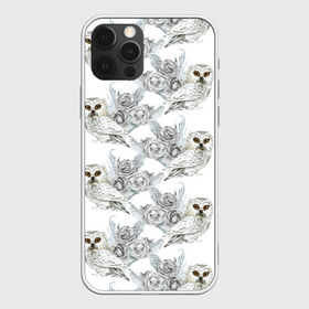 Чехол для iPhone 12 Pro Max с принтом Owl with roses в Курске, Силикон |  | flowers | owl | owls | roses | розы | сова | совы | цветы