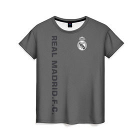 Женская футболка 3D с принтом Real Madrid 2018 Vintage в Курске, 100% полиэфир ( синтетическое хлопкоподобное полотно) | прямой крой, круглый вырез горловины, длина до линии бедер | fc | real madrid | реал мадрид | спорт | спортивные | фк | футбол | футбольный клуб