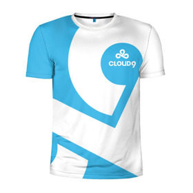 Мужская футболка 3D спортивная с принтом cs:go - Cloud 9 (2018 Style) в Курске, 100% полиэстер с улучшенными характеристиками | приталенный силуэт, круглая горловина, широкие плечи, сужается к линии бедра | 0x000000123 | 9 | cloud9 | csgo | клауд | кс го