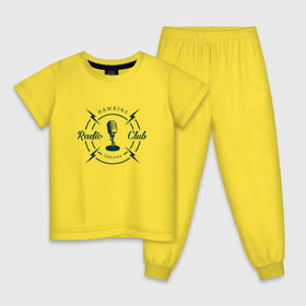 Детская пижама хлопок с принтом Hawkins radio club в Курске, 100% хлопок |  брюки и футболка прямого кроя, без карманов, на брюках мягкая резинка на поясе и по низу штанин
 | stranger things | логотип | триллер